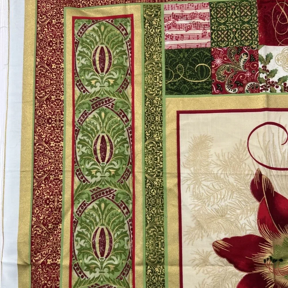 Tis the Season Cotton Fabric Quilting Panel Christmas Holiday Ro Gregg Christmas